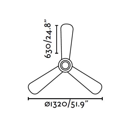 FARO 33472 - Stropní ventilátor NIAS