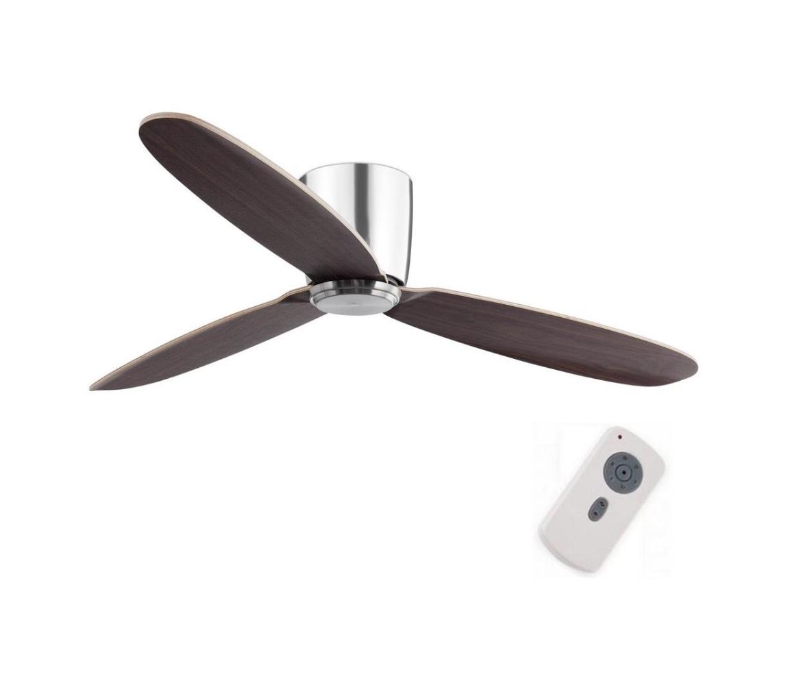 FARO Barcelona FARO 33472N - Stropní ventilátor NIAS chrom/hnědá FA33472N