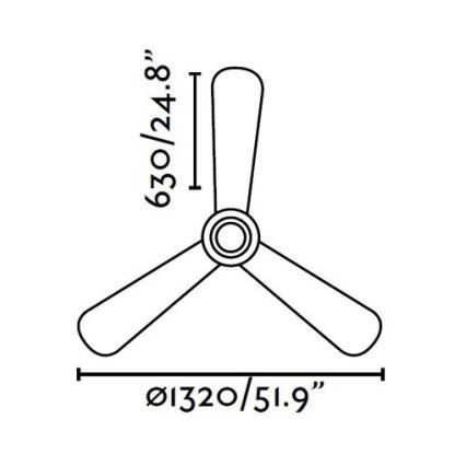 FARO 33472N - Stropní ventilátor NIAS chrom/hnědá pr. 132 cm + dálkové ovládání