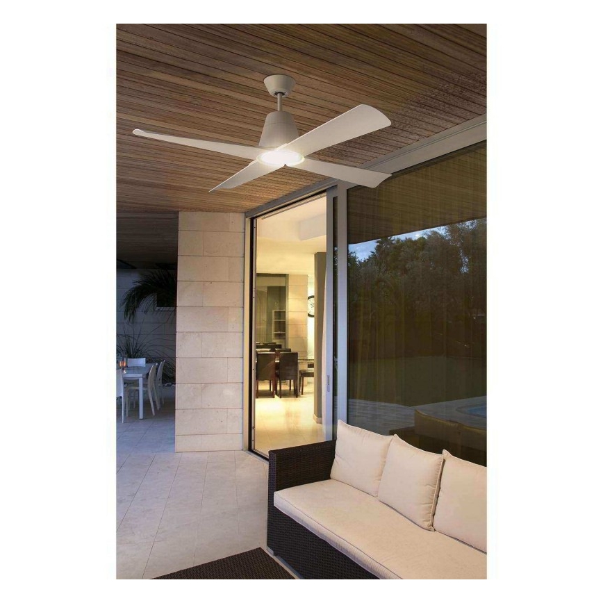 FARO 33489 - Stropní ventilátor TYPHOON IP44 šedá pr. 130 cm + dálkové ovládání