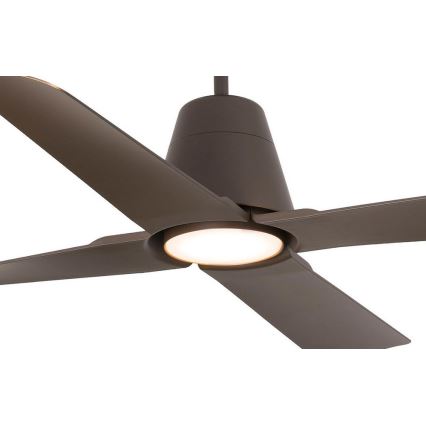 FARO 33490 - Stropní ventilátor TYPHOON IP44 hnědá + dálkové ovládání