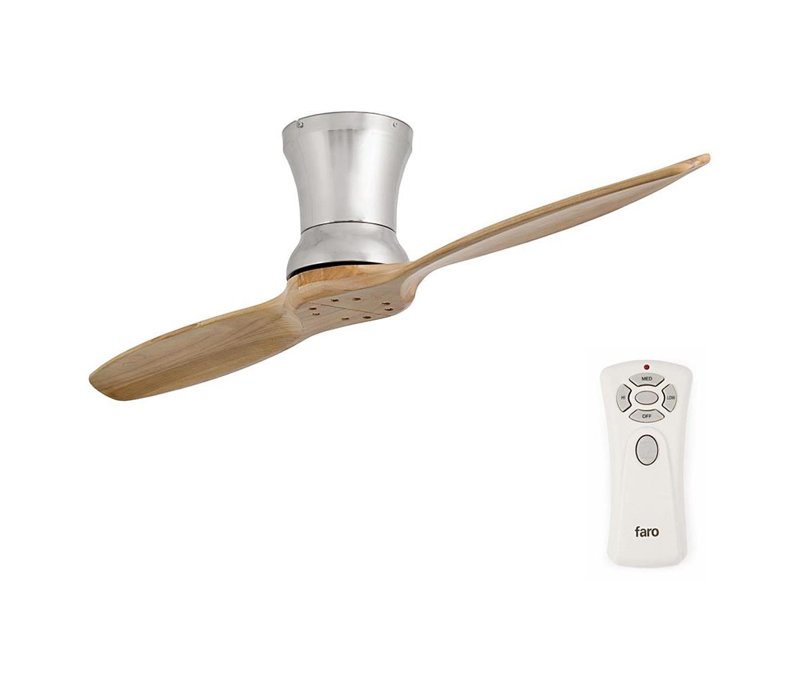 FARO Barcelona FARO 33506 - Stropní ventilátor LAMA s dálkovým ovladačem mat FA33506