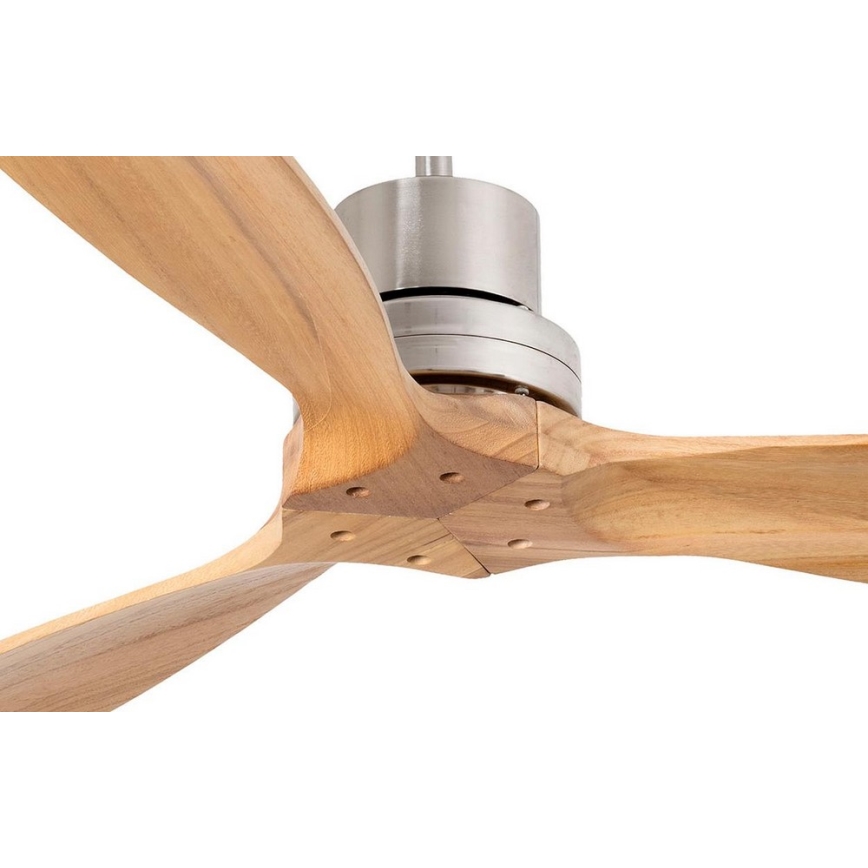 FARO 33509 - Stropní ventilátor MINI LANTAU matný chrom/borovice
