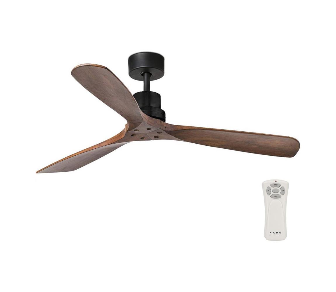 FARO Barcelona FARO 33516 - Stropní ventilátor LANTAU černá/hnědá FA33516