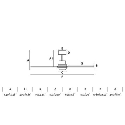 FARO 33517DC - Stropní ventilátor MINI LANTAU dřevo/černá + dálkové ovládání