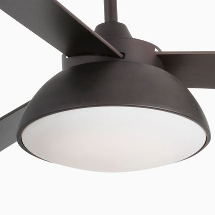 FARO 33523 - LED Stropní ventilátor STRODAS LED/20W/230V černá/hnědá + dálkové ovládání