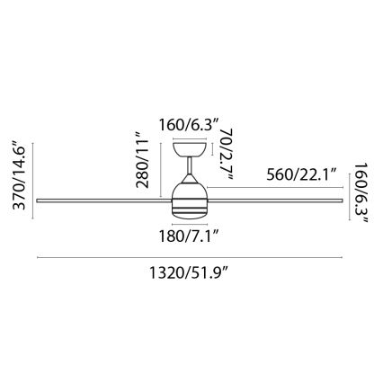 FARO 33524WP - LED Stropní ventilátor POROS L LED/19W/230V dřevo/bílá pr. 132 cm SMART + dálkové ovládání