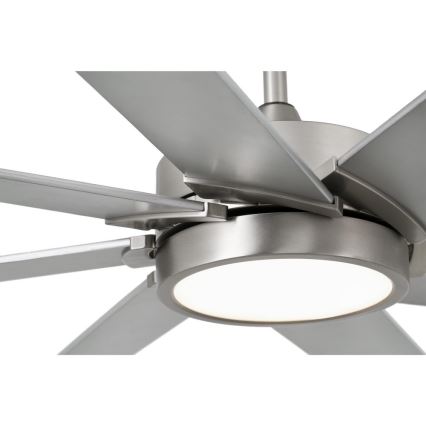 FARO 33554 - LED Stropní ventilátor CENTURY LED/15W/230V matný chrom/šedá