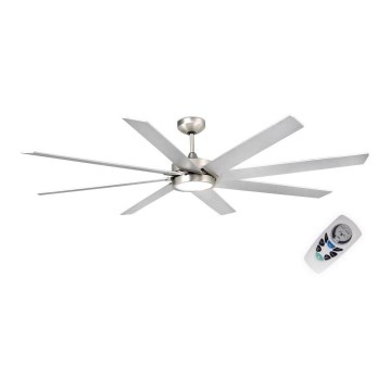FARO 33554 - LED Stropní ventilátor CENTURY LED/15W/230V matný chrom/šedá