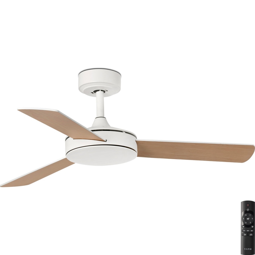 FARO 33603DC - Stropní ventilátor MINI MALLORCA S hnědá/bílá pr. 106 cm + dálkové ovládání