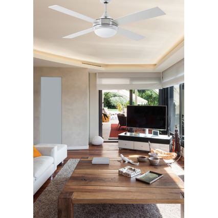 FARO 33701 - Stropní ventilátor ICARIA s dálkovým ovladačem 2xE27/20W/230V šedá