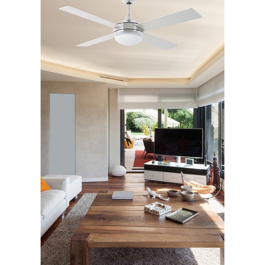 FARO 33701 - Stropní ventilátor ICARIA s dálkovým ovladačem 2xE27/20W/230V šedá