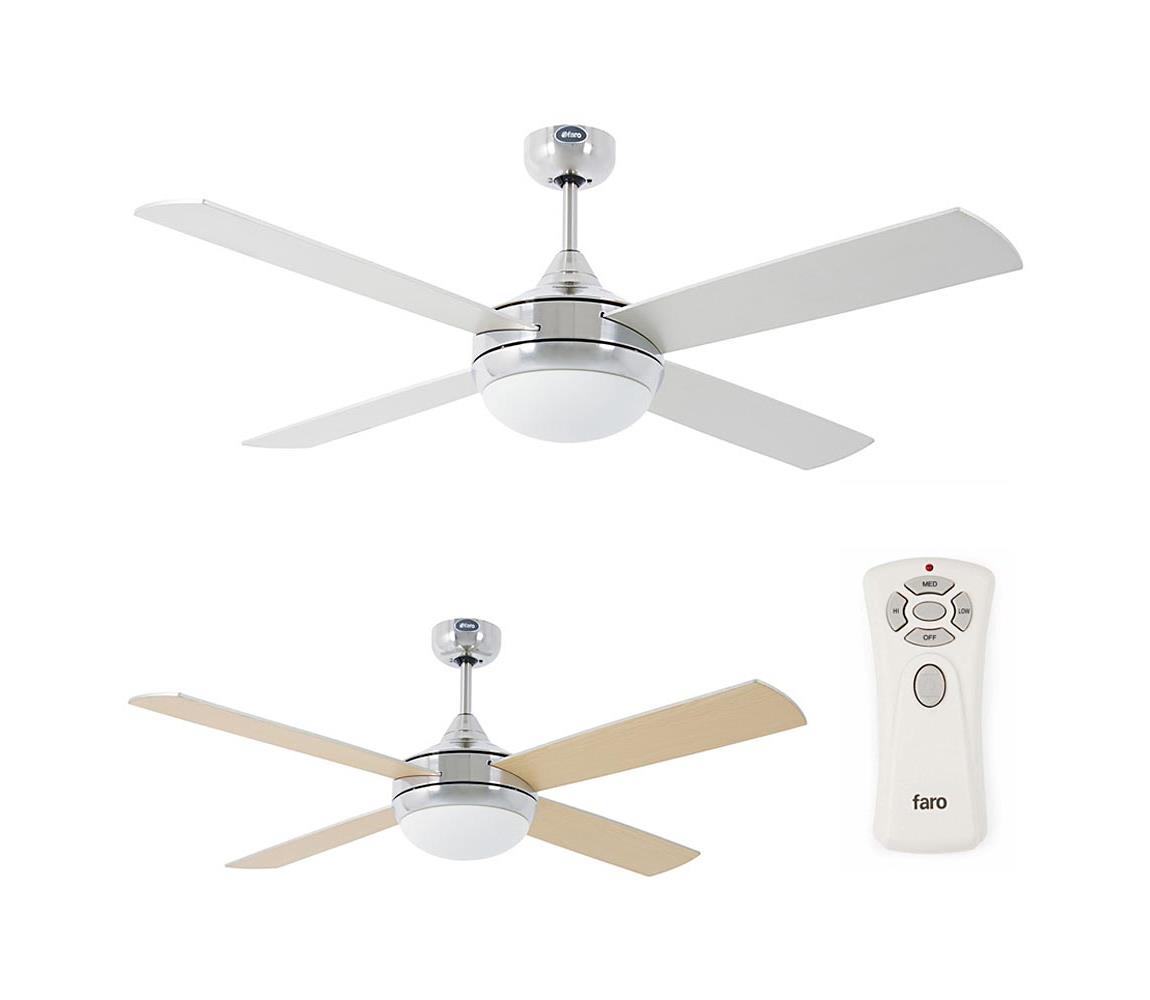 FARO Barcelona FARO 33701 - Stropní ventilátor ICARIA s dálkovým ovladačem 2xE27/20W/230V šedá FA33701