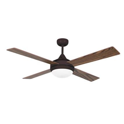 FARO 33702 - Stropní ventilátor ICARIA 2xE27/20W/230V hnědá pr. 132 cm + dálkové ovládání