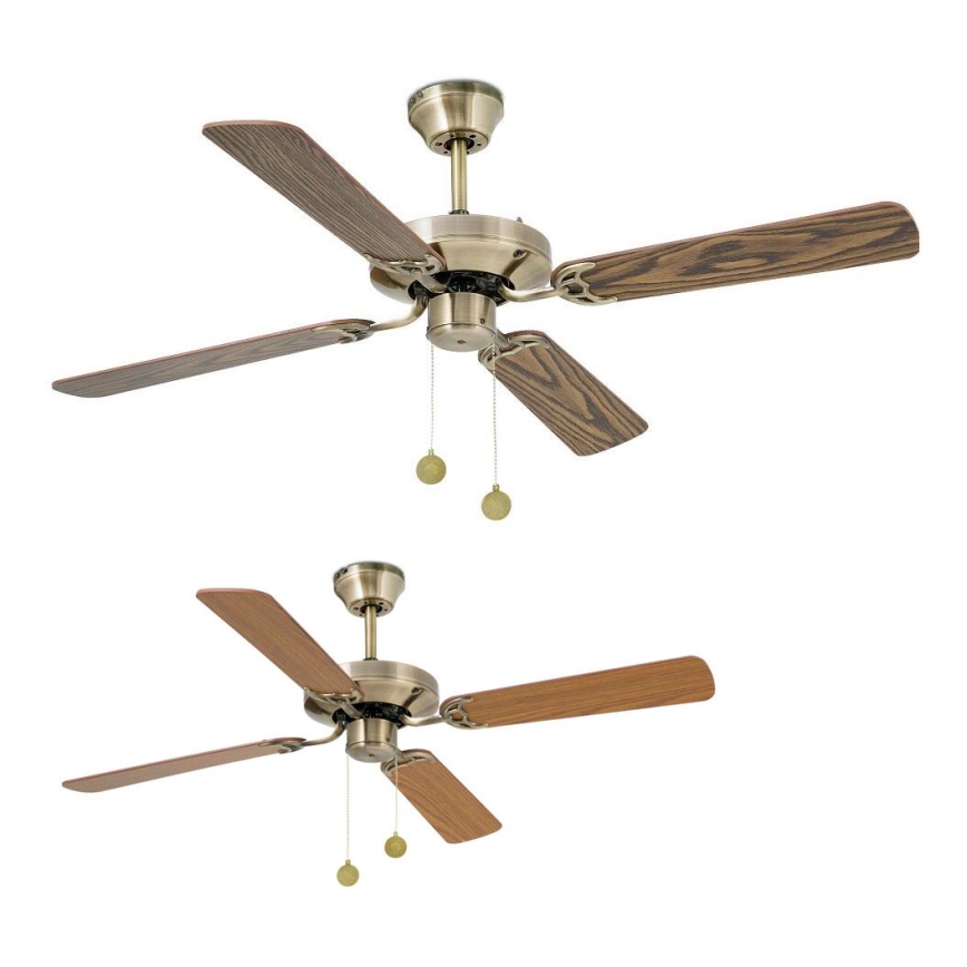FARO 33711 - Stropní ventilátor YAKARTA bronz/hnědá