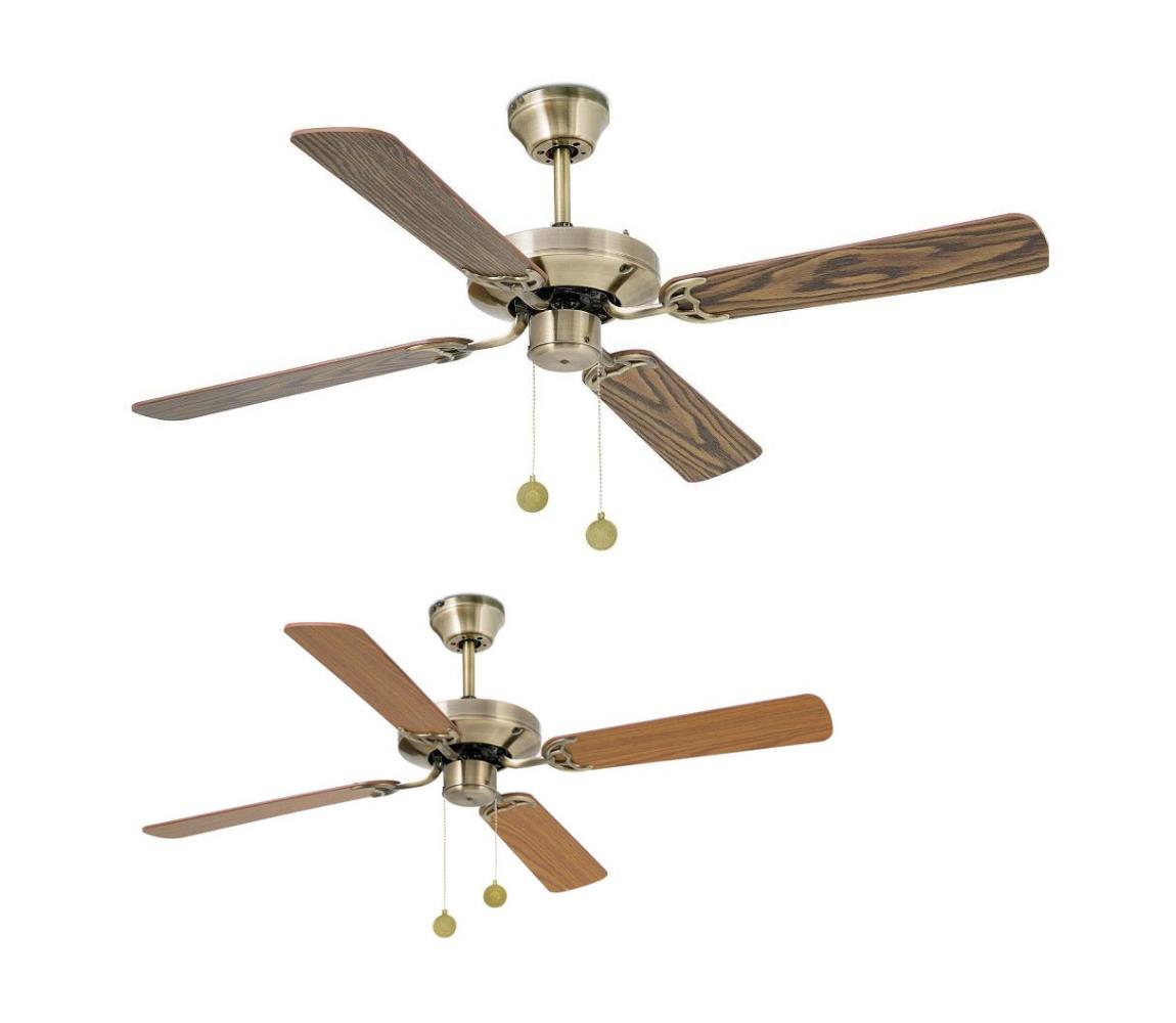 FARO Barcelona FARO 33711 - Stropní ventilátor YAKARTA bronz/hnědá FA33711