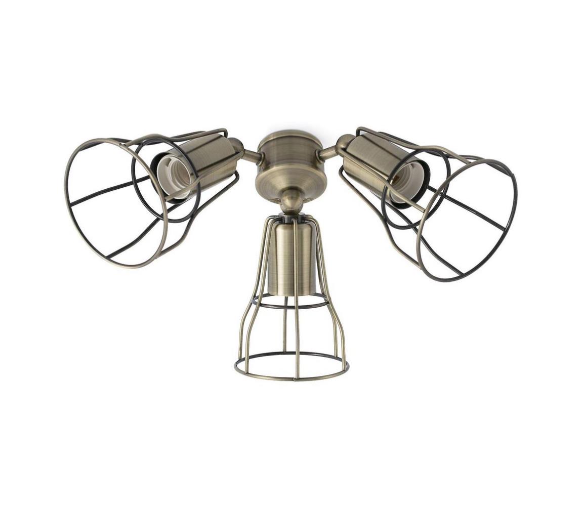 FARO Barcelona FARO 33717 - Svítidlo pro ventilátor YAKARTA 3xE27/15W/230V bronz FA33717