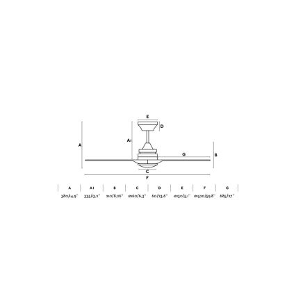 FARO 33719 - LED Stropní ventilátor ALO LED/17W/230V