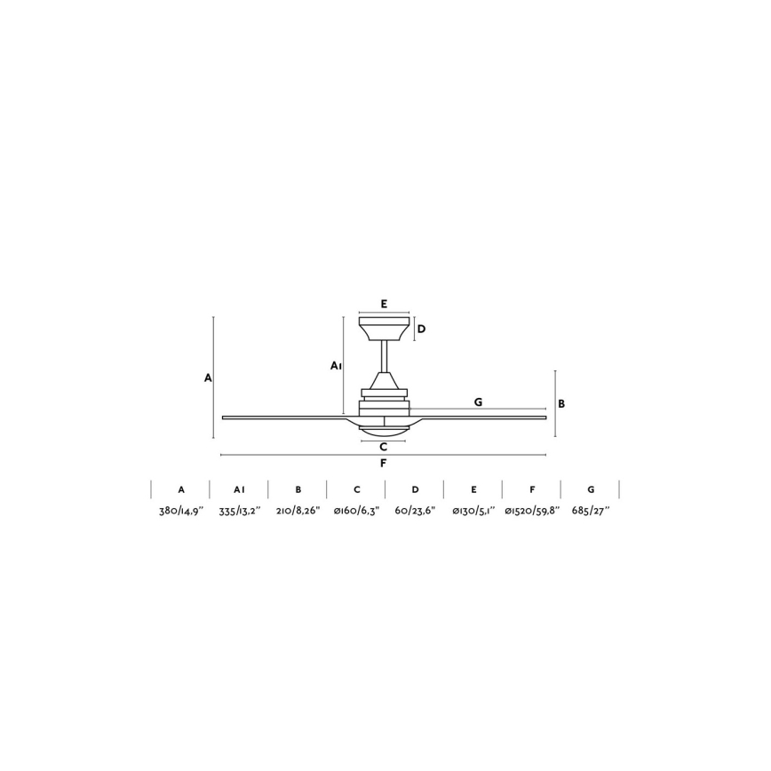FARO 33719 - LED Stropní ventilátor ALO LED/17W/230V