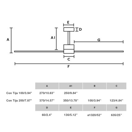 FARO 33762WT - Stropní ventilátor AMELIA L šedá pr. 132 cm Wi-Fi Tuya + dálkové ovládání