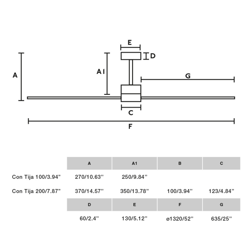 FARO 33762WT - Stropní ventilátor AMELIA L šedá pr. 132 cm Wi-Fi Tuya + dálkové ovládání