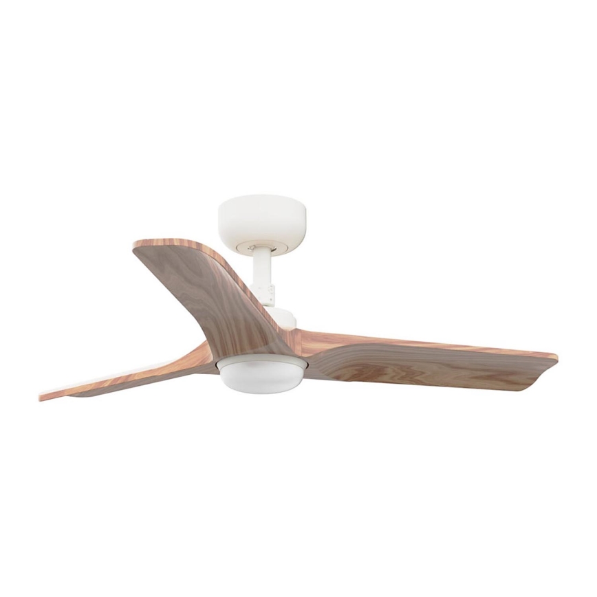 FARO 33805-1TW - LED Stmívatelný stropní ventilátor HEYWOOD S LED/10W/230V 2700/4000/6000K dřevo/bílá pr. 90 cm + dálkové ovládání