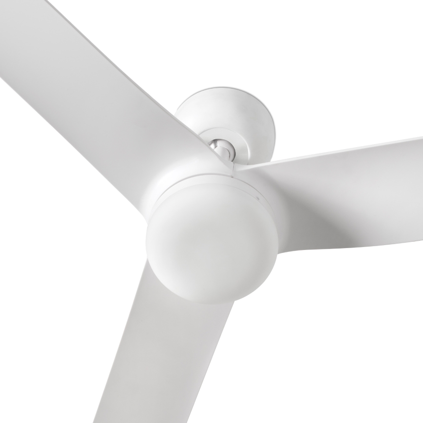 FARO 33814WT1S - LED Stmívatelný stropní ventilátor PUNT M LED/18W/230V 2700/3000/4000K pr. 132 cm bílá Wi-Fi Tuya + dálkové ovládání