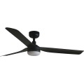 FARO 33815WT1S - LED Stmívatelný stropní ventilátor PUNT M LED/18W/230V 2700/3000/4000K pr. 132 cm černá Wi-Fi Tuya + dálkové ovládání