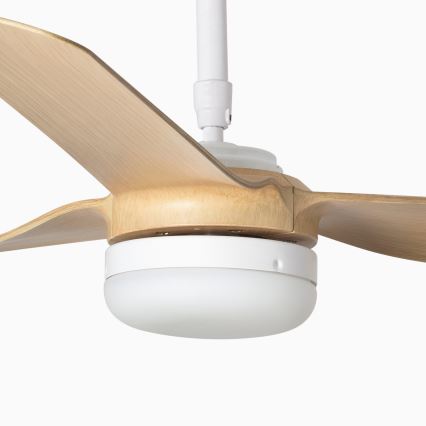 FARO 33816-20 - LED Stropní ventilátor PUNT LED/18W/230V Wi-Fi béžová/bílá + dálkové ovládání