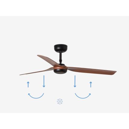 FARO 33817 - Stropní ventilátor PUNT hnědá/černá pr. 130 cm + dálkové ovládání