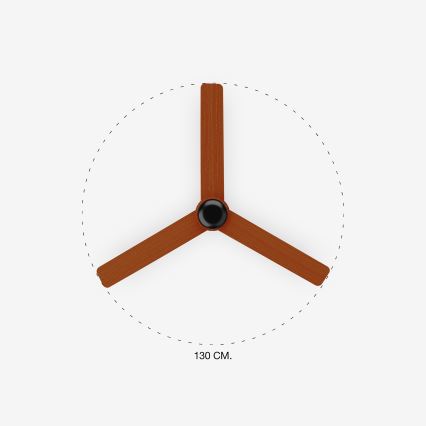 FARO 33817 - Stropní ventilátor PUNT hnědá/černá pr. 130 cm + dálkové ovládání