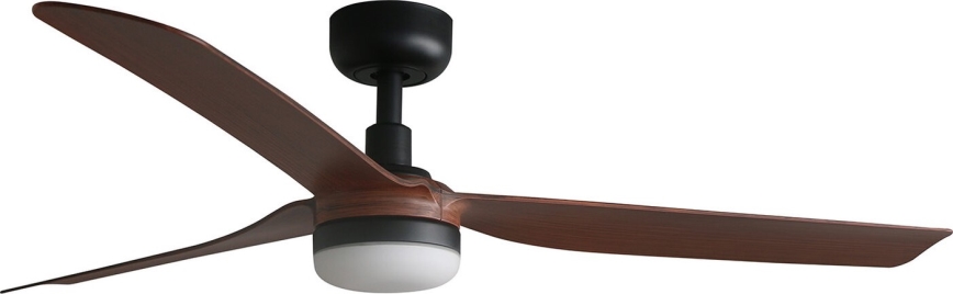 FARO 33817WT-21 - LED Stmívatelný stropní ventilátor PUNT M LED/18W/230V hnědá/černá pr. 132 cm Wi-Fi Tuya + dálkové ovládání