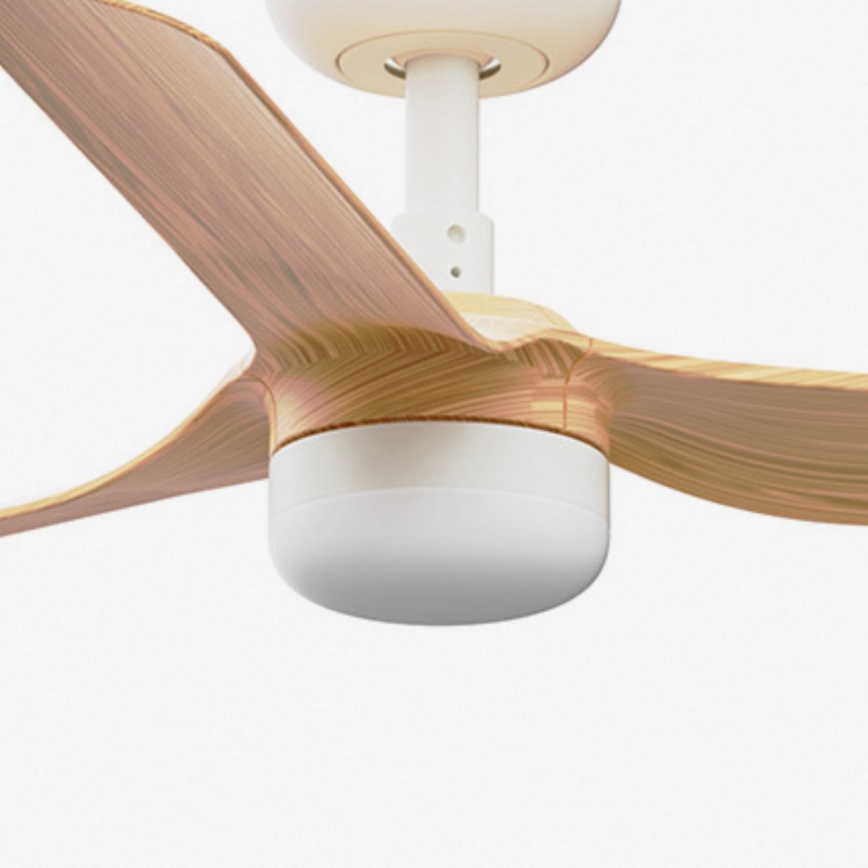 FARO 33821-1TW - LED Stmívatelný stropní ventilátor MINI PUNT S LED/10W 2700/4000/6000K dřevo/bílá pr. 90 cm + dálkové ovládání
