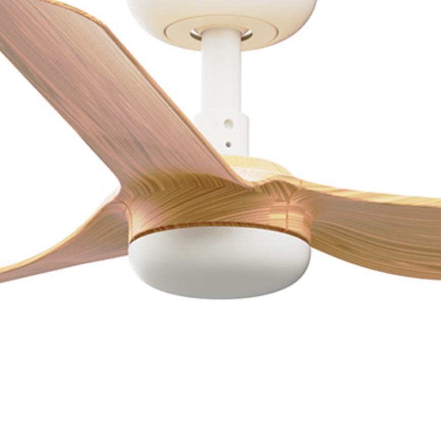 FARO 33821WT - Stropní ventilátor MINI PUNT S hnědá/bílá pr. 90 cm Wi-Fi Tuya + dálkové ovládání