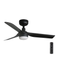 FARO 33822-1TW - LED Stmívatelný stropní ventilátor MINI PUNT S LED/10W 2700/3000/4000K černá pr. 90 cm + dálkové ovládání
