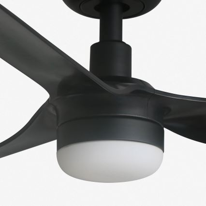FARO 33822WT-1TW - LED Stmívatelný stropní ventilátor MINI PUNT S LED/10W/230V 2700/4000/6000K černá pr. 90 cm Wi-Fi Tuya + dálkové ovládání