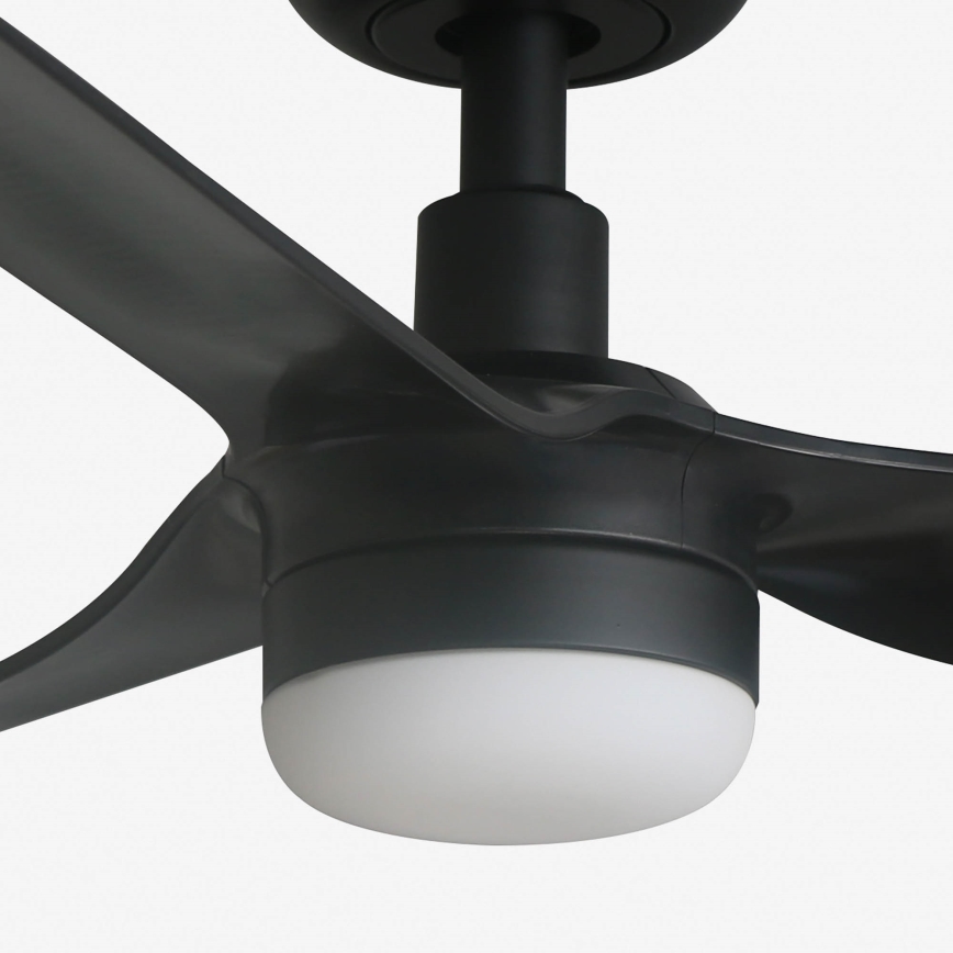 FARO 33822WT-1TW - LED Stmívatelný stropní ventilátor MINI PUNT S LED/10W/230V 2700/4000/6000K černá pr. 90 cm Wi-Fi Tuya + dálkové ovládání
