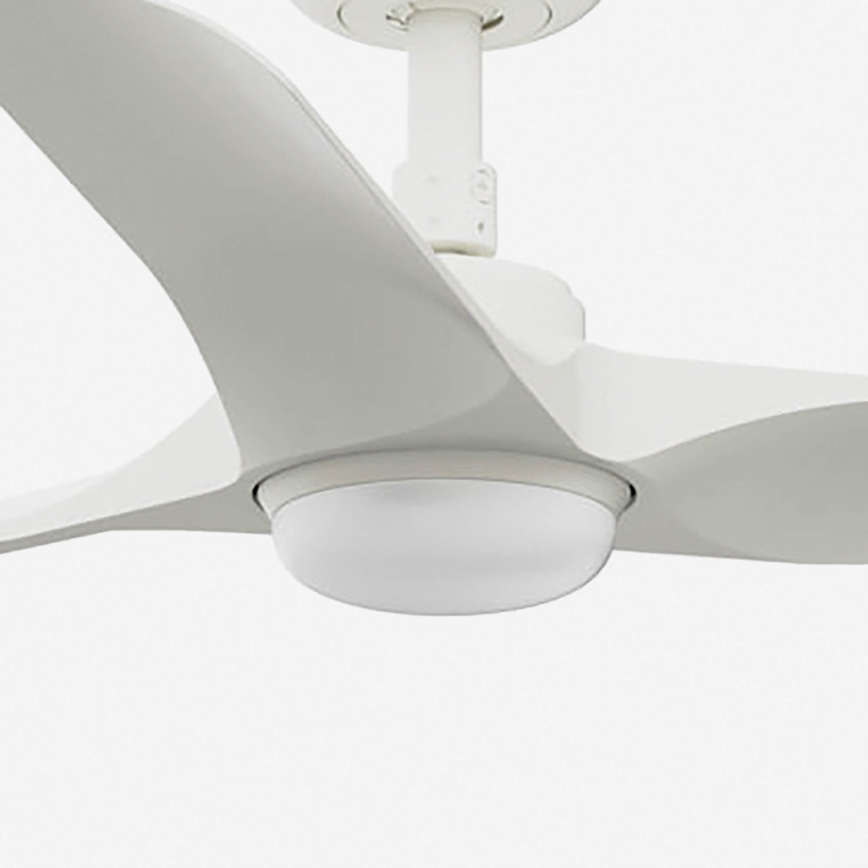 FARO 33824WT-1TW - LED Stmívatelný stropní ventilátor HEY S LED/10W/230V 2700/4000/6000K bílá pr. 90 cm Wi-Fi Tuya + dálkové ovládání
