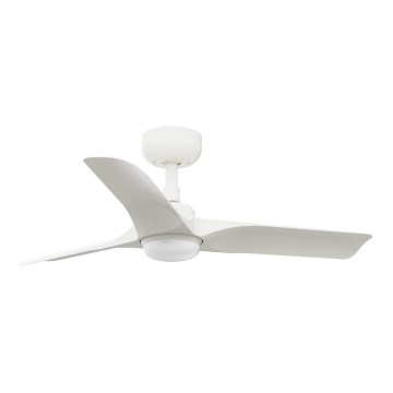 FARO 33824WT-1TW - LED Stmívatelný stropní ventilátor HEY S LED/10W/230V 2700/4000/6000K bílá pr. 90 cm Wi-Fi Tuya + dálkové ovládání