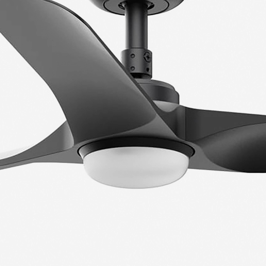 FARO 33825-1TW - LED Stmívatelný stropní ventilátor HEY S LED/10W/230V 2700/3000/4000K černá pr. 90 cm + dálkové ovládání
