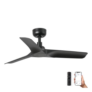 FARO 33825WP - Stropní ventilátor HEY S černá pr. 90 cm SMART + dálkové ovládání