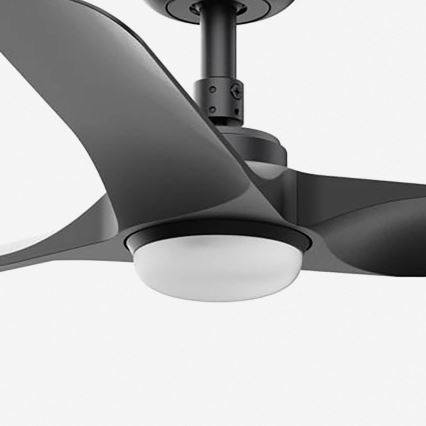 FARO 33825WT1S - LED Stmívatelný stropní ventilátor HEY S LED/10W/230V 2700/3000/4000K pr. 90 cm černá Wi-Fi Tuya + dálkové ovládání