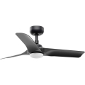 FARO 33825WT1S - LED Stmívatelný stropní ventilátor HEY S LED/10W/230V 2700/3000/4000K pr. 90 cm černá Wi-Fi Tuya + dálkové ovládání