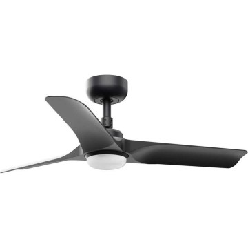 FARO 33825WT1S - LED Stmívatelný stropní ventilátor HEY S LED/10W/230V 2700/3000/4000K pr. 90 cm černá Wi-Fi Tuya + dálkové ovládání