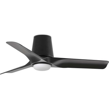 FARO 33827WT1S - LED Stmívatelný stropní ventilátor HEY TUB S LED/10W/230V 2700/3000/4000K pr. 90 cm černá Wi-Fi Tuya + dálkové ovládání