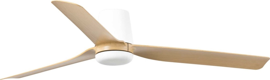 FARO 33829WT - Stropní ventilátor PUNT TUB M hnědá/bílá pr. 132 cm Wi-Fi Tuya + dálkové ovládání