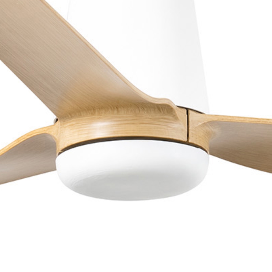 FARO 33829WT - Stropní ventilátor PUNT TUB M hnědá/bílá pr. 132 cm Wi-Fi Tuya + dálkové ovládání