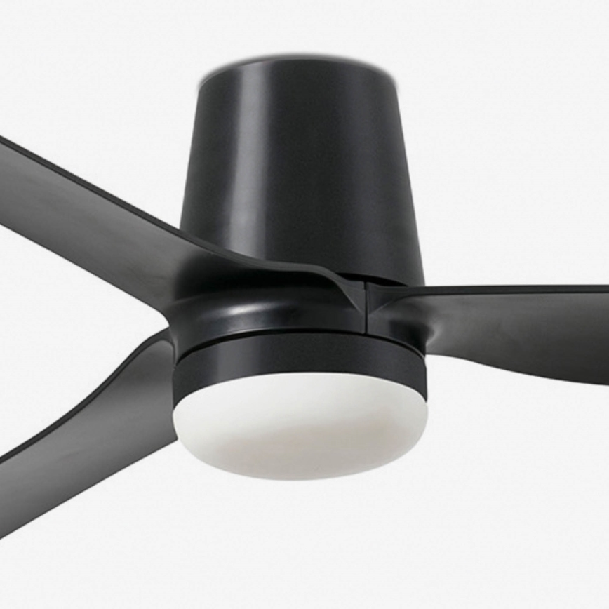FARO 33830-1TW - LED Stmívatelný stropní ventilátor PUNT TUB M LED/18W/230V 3000/4200/6500K pr. 130 cm černá + dálkové ovládání