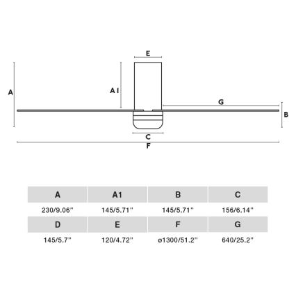 FARO 33830-1TW - LED Stmívatelný stropní ventilátor PUNT TUB M LED/18W/230V 3000/4200/6500K pr. 130 cm černá + dálkové ovládání
