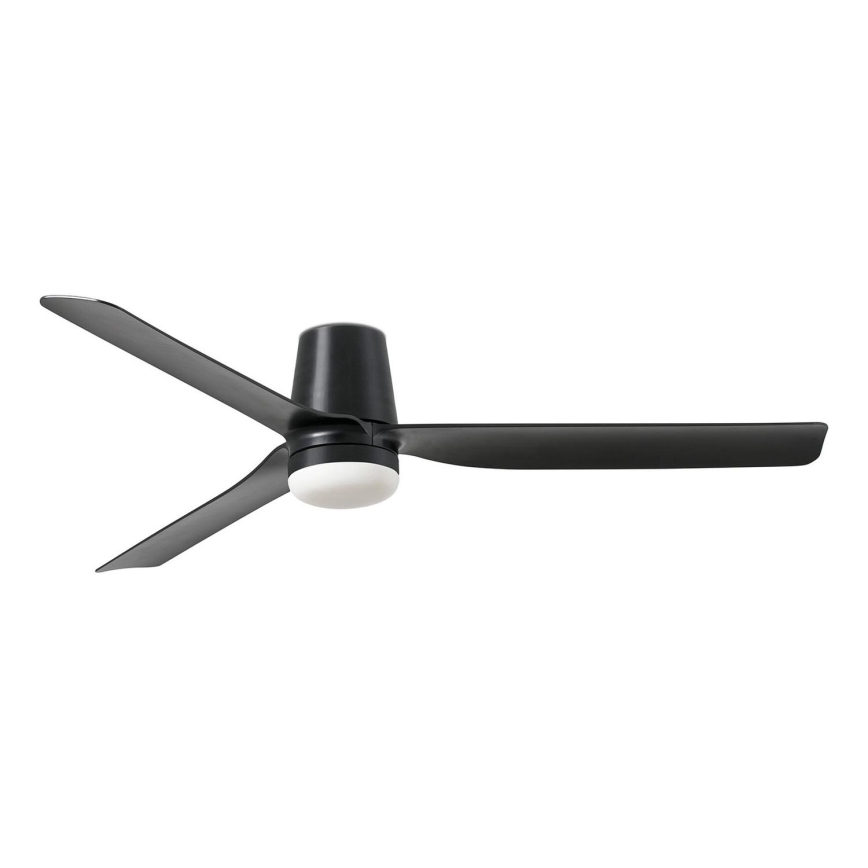 FARO 33830-1TW - LED Stmívatelný stropní ventilátor PUNT TUB M LED/18W/230V 3000/4200/6500K pr. 130 cm černá + dálkové ovládání